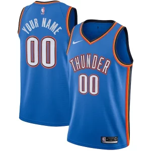 Premium Oklahoma City Thunder Nike Custom Swingman Jersey Icon Edition Blue