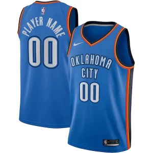 Premium Oklahoma City Thunder Nike Swingman Custom Jersey Blue Icon Edition