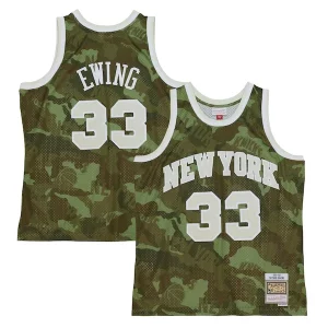 Premium Patrick Ewing New York Knicks Hardwood Classics 1991/92 Ghost Green Swingman Jersey Camo