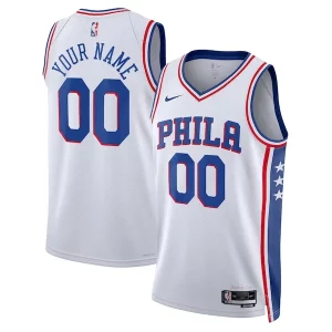 Premium Philadelphia 76ers Nike Unisex 2022/23 Swingman Custom Jersey White Association Edition