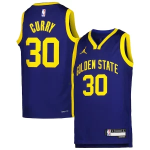 Premium Stephen Curry Golden State Warriors Jordan Brand Youth Swingman Jersey Statement Edition Blue