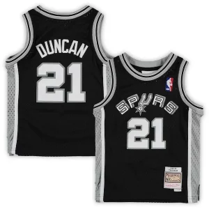 Premium Tim Duncan San Antonio Spurs Preschool 1998/99 Hardwood Classics Throwback Team Jersey Black