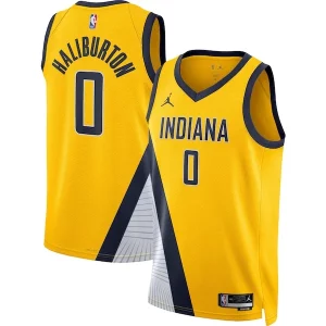 Premium Tyrese Haliburton Indiana Pacers Jordan Brand Unisex Swingman Jersey Statement Edition Gold