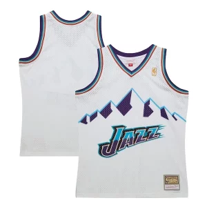 Premium Utah Jazz 1996 97 Hardwood Classics Swingman Jersey White