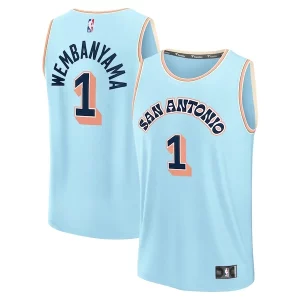 Premium Victor Wembanyama San Antonio Spurs 2024/25 Fast Break Player Jersey City Edition Light Blue