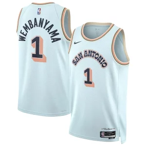 Premium Victor Wembanyama San Antonio Spurs Nike Unisex 2024/25 Swingman Player Jersey City Edition Light Blue