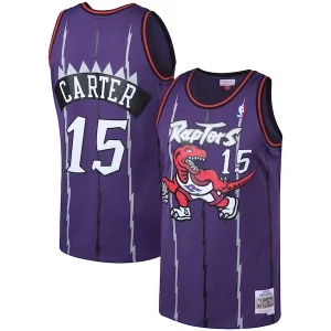 Premium Vince Carter Toronto Raptors 1998/99 Big & Tall Hardwood Classics Swingman Jersey Purple/White