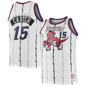 Premium Vince Carter Toronto Raptors 1998/99 Big & Tall Hardwood Classics Swingman Jersey White/Purple