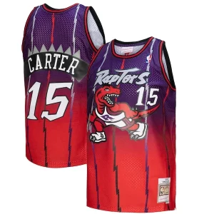 Premium Vince Carter Toronto Raptors 1998/99 Hardwood Classics Fadeaway Swingman Player Jersey Red/Purple