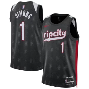 Stunning Anfernee Simons Portland Trail Blazers Nike Unisex 2024/25 Swingman Player Jersey City Edition Black