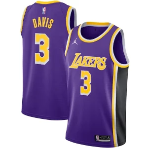 Stunning Anthony Davis Los Angeles Lakers Jordan Brand 2020/21 Swingman Jersey Statement Edition Purple
