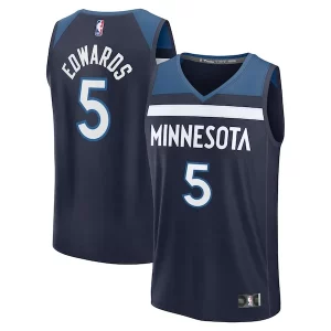 Stunning Anthony Edwards Minnesota Timberwolves Fast Break Replica Player Jersey Icon Edition Navy
