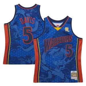 Stunning Baron Davis Golden State Warriors 2006/07 Hardwood Classics Asian Heritage 6.0 Swingman Throwback Player Jersey Royal