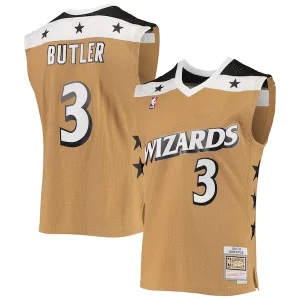 Stunning Caron Butler Washington Wizards 2001/02 Hardwood Classics Swingman Jersey Gold