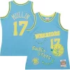 Stunning Chris Mullin Golden State Warriors 1993/94 Swingman Sidewalk Sketch Jersey Light Blue
