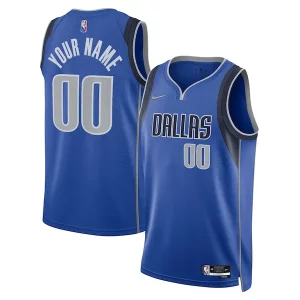 Stunning Dallas Mavericks Nike 2021/22 Diamond Swingman Custom Jersey Icon Edition Blue