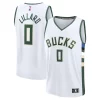 Stunning Damian Lillard Milwaukee Bucks Fast Break Replica Player Jersey Association Edition White