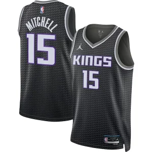 Stunning Davion Mitchell Sacramento Kings Jordan Brand Unisex Swingman Jersey Statement Edition Black