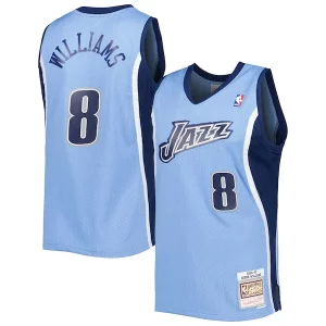 Stunning Deron Williams Utah Jazz 2001/02 Hardwood Classics Swingman Jersey Blue