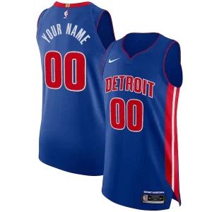 Stunning Detroit Pistons Nike Authentic Custom Jersey Blue Icon Edition