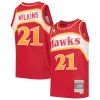 Stunning Dominique Wilkins Atlanta Hawks Youth 1986/87 Hardwood Classics Swingman Throwback Jersey Red