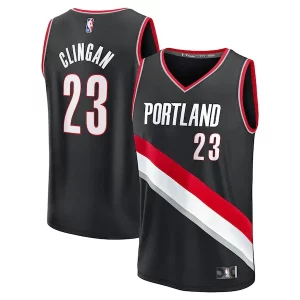 Premium Donovan Clingan Portland Trail Blazers 2024 NBA Draft Fast Break Player Jersey Icon Edition Black