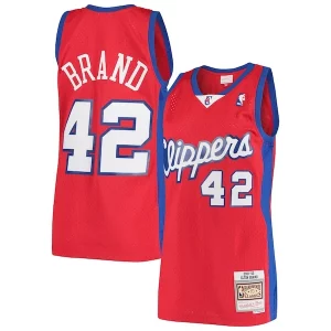 Stunning Elton Brand LA Clippers Hardwood Classics Swingman Jersey Red