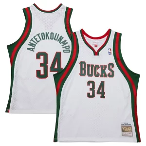 Stunning Giannis Antetokounmpo Milwaukee Bucks 2013/14 Hardwood Classics Swingman Jersey White
