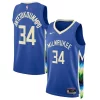 Stunning Giannis Antetokounmpo Milwaukee Bucks Nike Unisex 2022/23 Swingman Jersey City Edition Royal