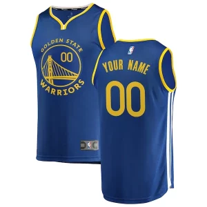 Stunning Golden State Warriors Youth 2019/20 Fast Break Custom Replica Jersey Royal Icon Edition