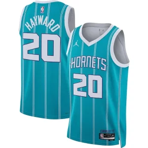Stunning Gordon Hayward Charlotte Hornets Jordan Brand Unisex Swingman Jersey Icon Edition Teal