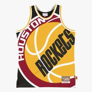 Stunning Houston Rockets Hardwood Classics Blown Out Fashion Jersey Black