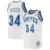 Stunning Isaiah Rider Minnesota Timberwolves 1995/96 Hardwood Classics Swingman Jersey White