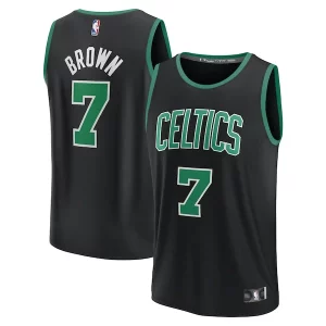 Chic Jaylen Brown Boston Celtics Youth Fast Break Replica Player Jersey Statement Edition Black