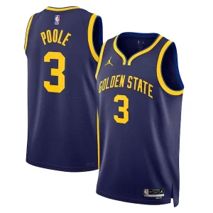 Stunning Jordan Poole Golden State Warriors Jordan Brand Unisex Swingman Jersey Statement Edition Navy