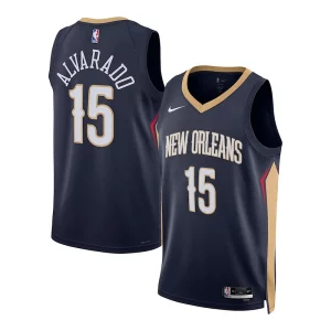 Gorgeous Jose Alvarado New Orleans Pelicans Nike Unisex Swingman Jersey Association Edition Navy