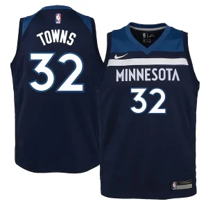 Stunning Karl Anthony Towns Minnesota Timberwolves Nike Youth Swingman Jersey Navy Icon Edition