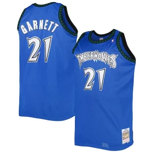 Stunning Kevin Garnett Minnesota Timberwolves Big & Tall Hardwood Classics 2003/04 Swingman Jersey Blue