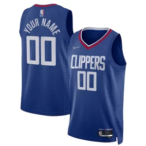 Stunning LA Clippers Nike 2021/22 Diamond Swingman Custom Jersey Icon Edition Royal