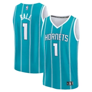 Stunning LaMelo Ball Charlotte Hornets Youth Fast Break Replica Player Jersey Icon Edition Teal
