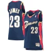 Stunning LeBron James Cleveland Cavaliers Women's Hardwood Classics Swingman Jersey Navy