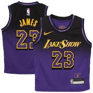 Stunning LeBron James Los Angeles Lakers Nike Toddler 2024/25 Swingman Player Jersey City Edition Purple