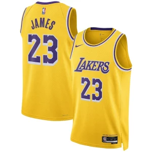 Stunning LeBron James Los Angeles Lakers Nike Unisex Swingman Jersey Association Edition Gold