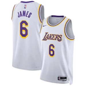 Stunning LeBron James Los Angeles Lakers Nike Unisex Swingman Jersey Association Edition White