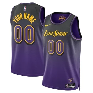 Stunning Los Angeles Lakers Nike Unisex 2024/25 Custom Swingman Jersey City Edition Purple