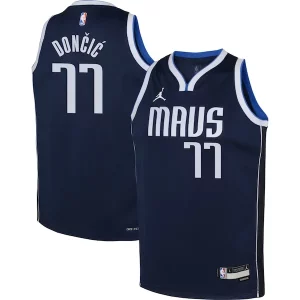 Stunning Luka Doncic Dallas Mavericks Jordan Brand Youth Swingman Jersey Statement Edition Navy
