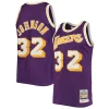 Stunning Magic Johnson Los Angeles Lakers 1984/85 Hardwood Classics Authentic Jersey Purple/Gold