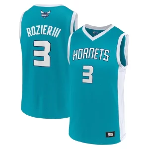 Stunning Men's Terry Rozier Teal Charlotte Hornets Player Jersey