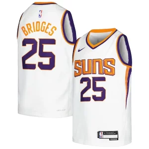 Stunning Mikal Bridges Phoenix Suns Nike Youth Swingman Jersey  Association Edition White/Purple