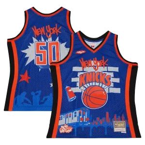 Stunning New York Knicks x Tats Cru Hardwood Classics Fashion Jersey Blue